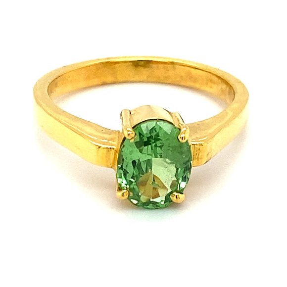 Certified Tsavorite 1.87ct Solid 18K Gold Ring - Picture 1 of 8